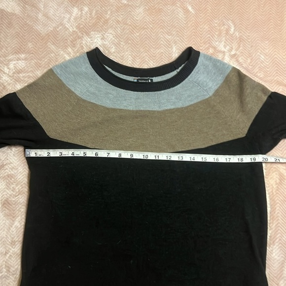 Smartwool Neutral Striped Scoop Neck Lightweight Sweater sz S Soft Wool Blend - Picture 5 of 9